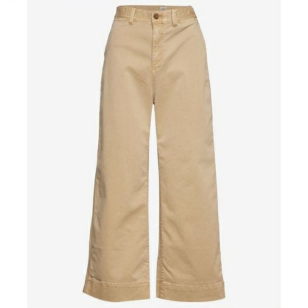 GAP Beige Jeans High Rise, Wide Leg & Cropped Pants Size 10